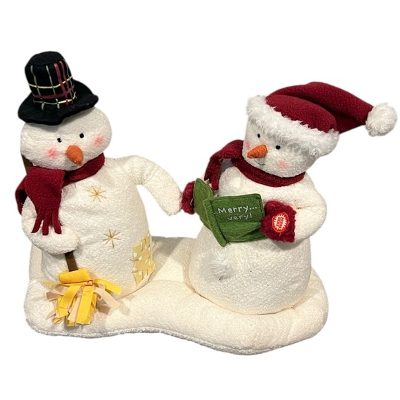 2003 Hallmark snowman couple jingle pals animated plush - Picture 1 of 7